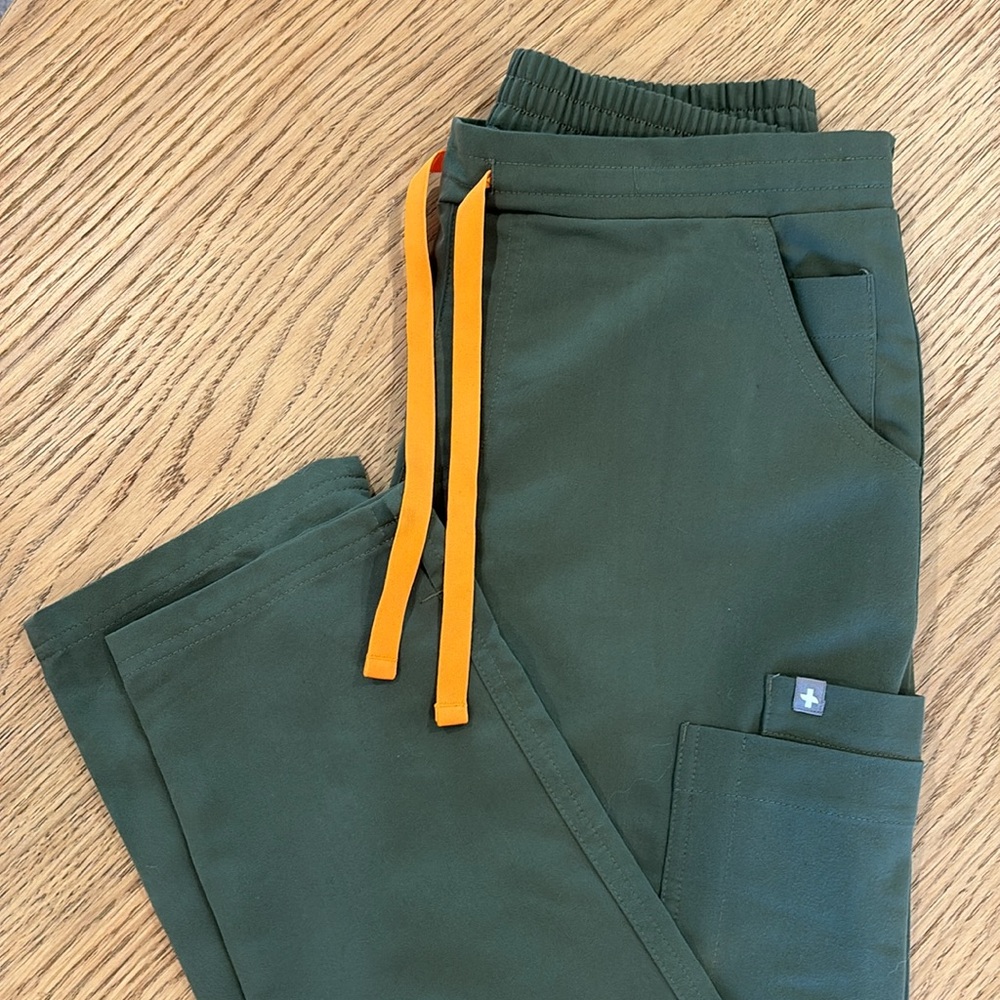 Figs Yola Straight Leg Olive Green Scrub Pants